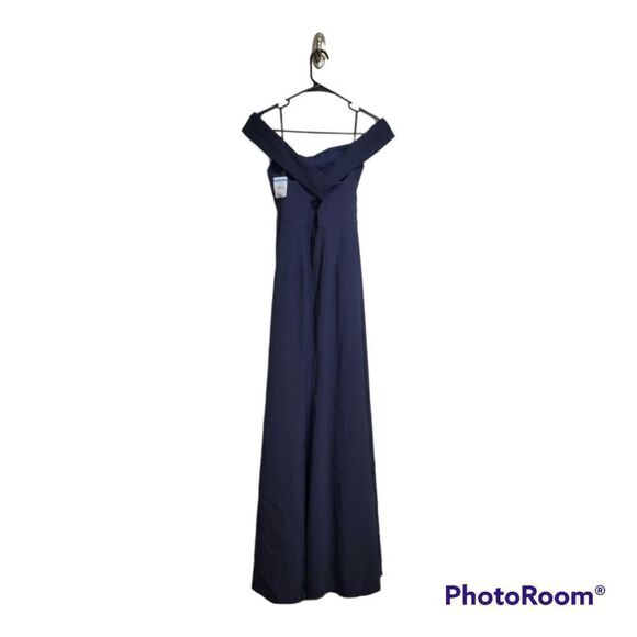 Dessy Collection Off the Shoulder Trumpet Skirt Gown - Picture 3 of 5